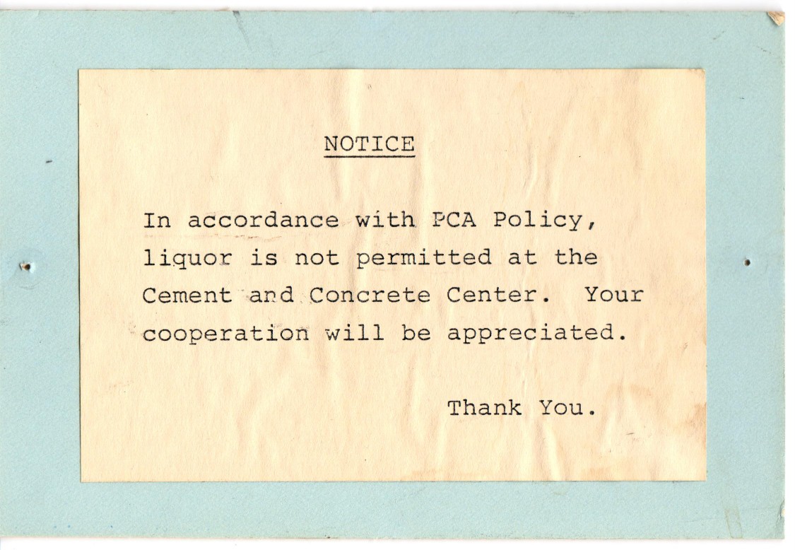 PCA Library Liquor Policy